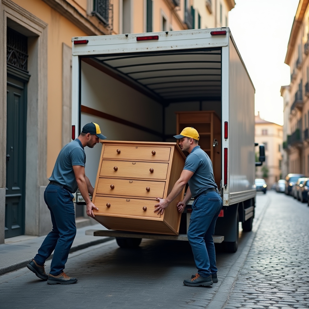 Mobili e arredi rimossi durante sgombero appartamento